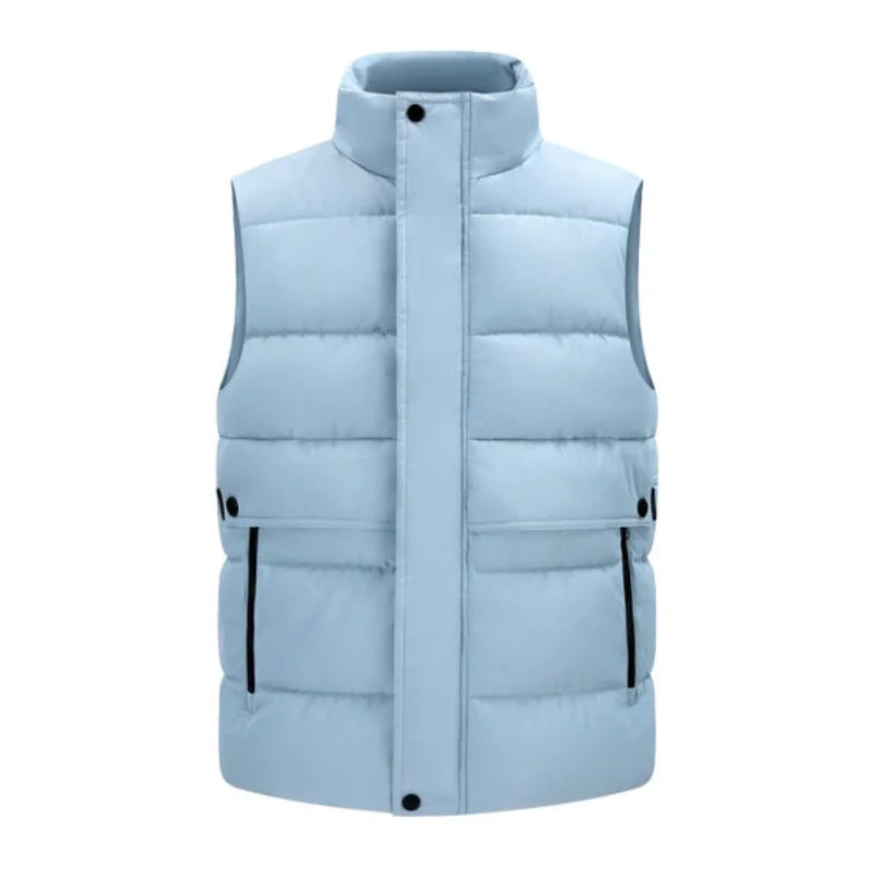 Printing logo Winter Warm Men's Soft Padded Waistcoat  Windproof Cotton-padded  Vest Stylish  Outerwear for Outdoor Activities