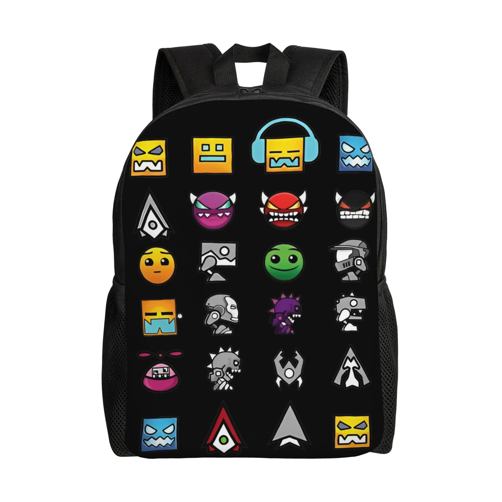 

Классический рюкзак Geometry Dash Icon Face для спорта, школы, походов, путешествий, паркура, игр, мужской и женский, для ноутбука, на плечо