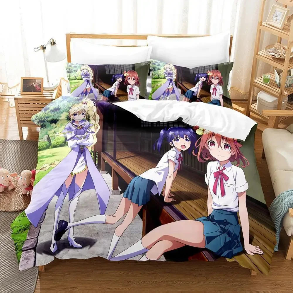 

Аниме Kawaii Girl Matoi the Sacred Slayer Комплект постельного белья Single Twin Full Queen King Size Комплект постельного белья для взрослых и детей Наборы пододеяльников для спальни