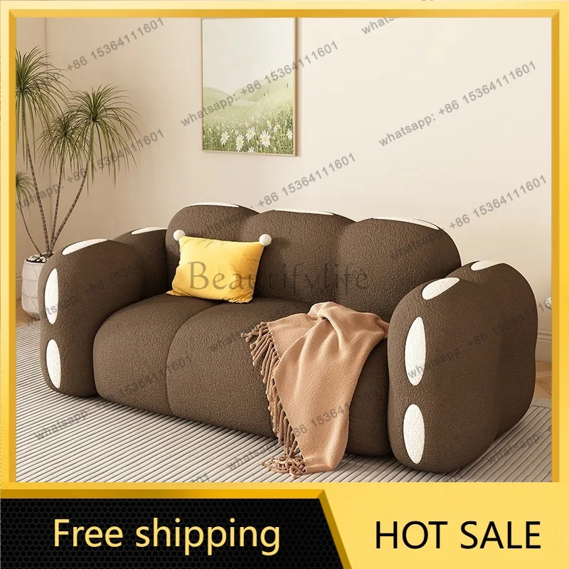 LD Apartment Elegant Living Room Sofas Relaxing Lazy Economic Nordic Sofa Cushion Comfortable Meubles De    Accessories