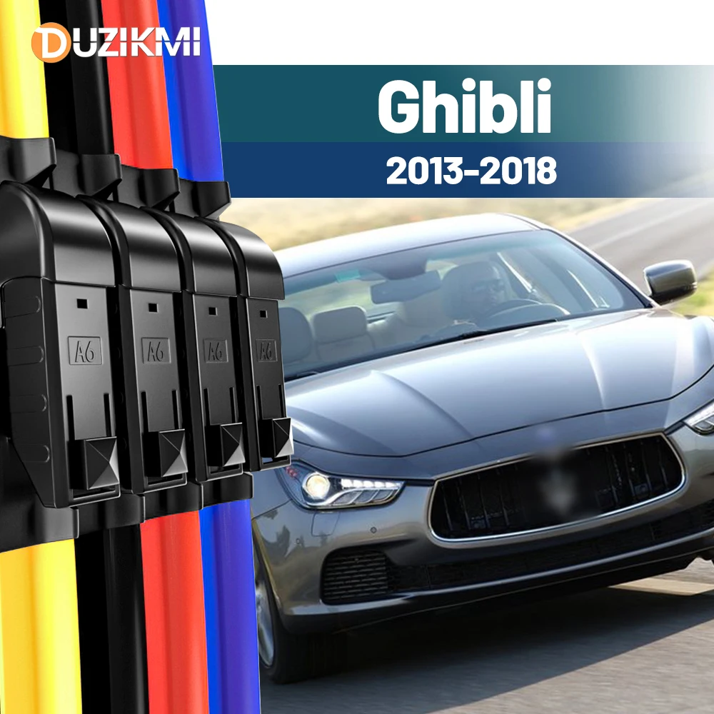 Für Maserati Ghibli 2013-2018 2014 2015 2016 2017 2 Stück Frontscheibe Scheibenwischerblätter Rot Blau