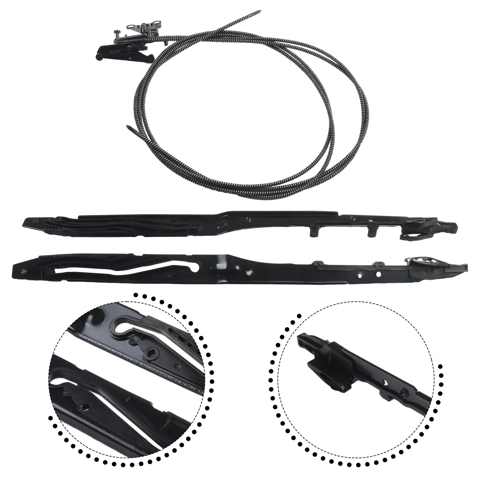 Enhance Your Driving Experience with For Ford F150 For F250 F350 F450 Sunroof Glass Cables+Track Assembly Set of 4