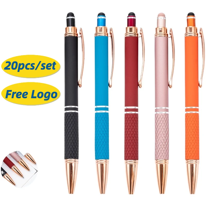 

20pcs Rose Gold Glue Pen Wholesale Office Stationery Ballpoint Pen Lettering Logo Gift Pen Freebies Luxury Pen School Supplies