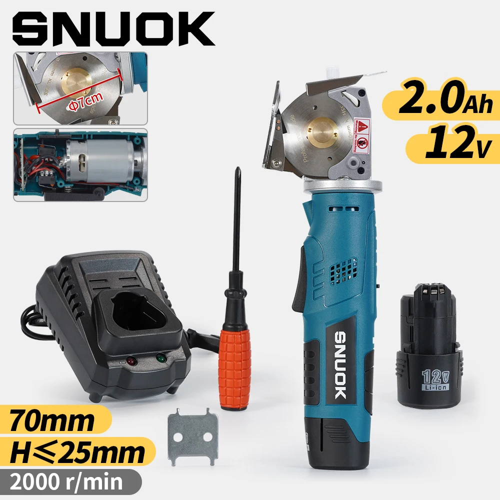 

Многофункциональные электрические ножницы SNUOK 12 В, ручной резак для ковров и ткани, электроинструмент, совместимый с литиевой батареей Bosch