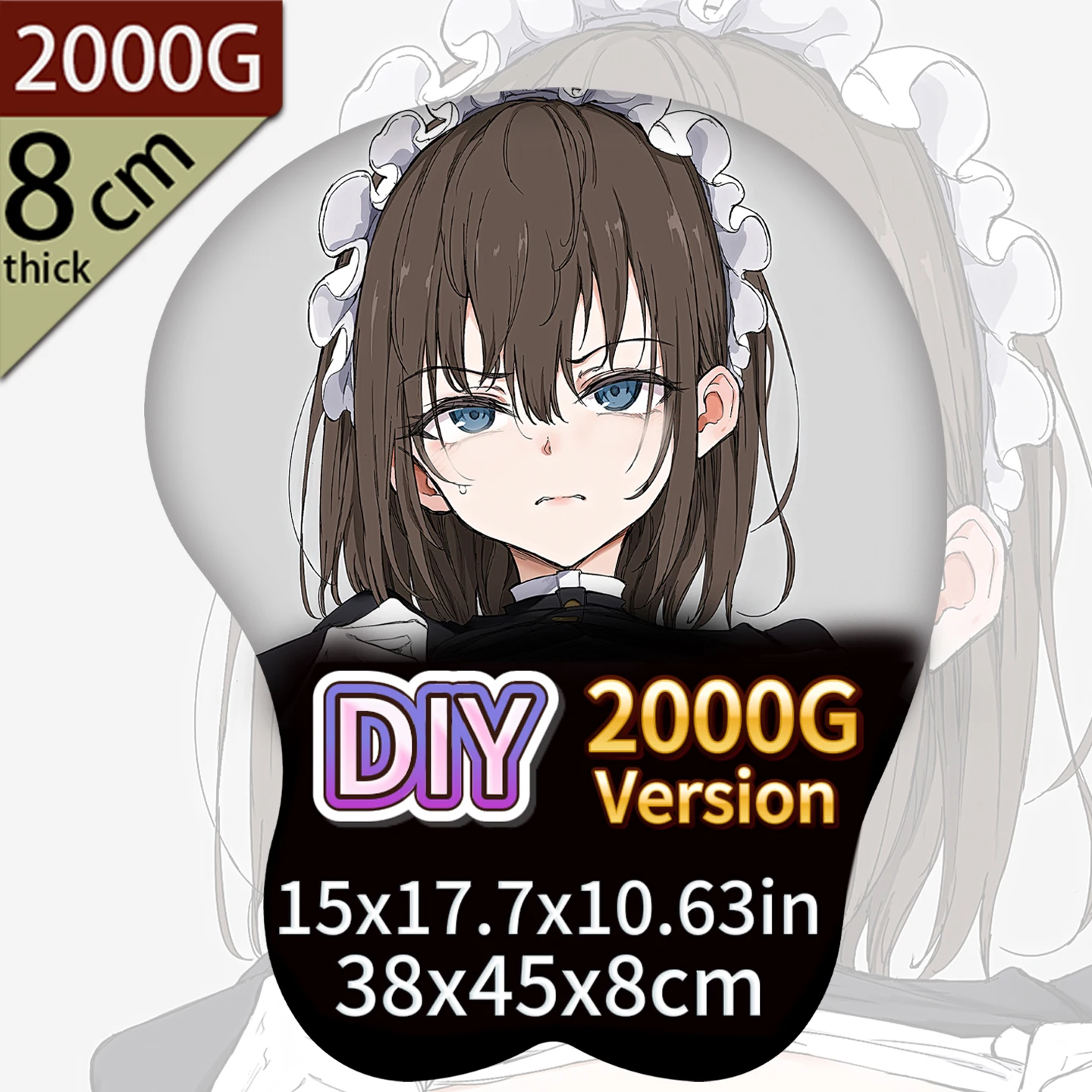 Custom Extra Large 3D Sexy Beauty Wrist Mouse Pad  Impact Kafka Equal Body Thick Chest Silicon Wrist Hand Pad Anime Oppai
