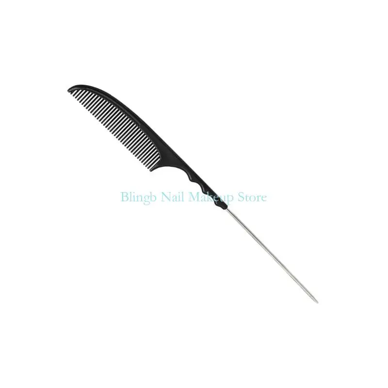 28TA Hairdressing Comb Carbon Fiber Teasing Comb Pin Tail Comb Hair Styling Tool