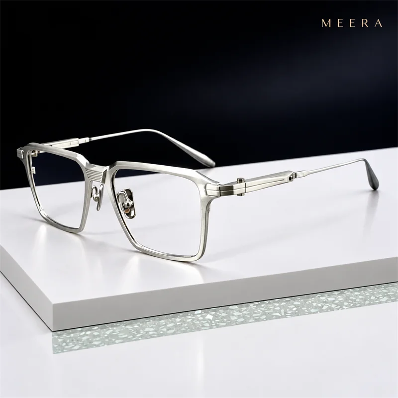 AKX-502 Fashion Business Spectacles Frame Men Women Rivet Square Frame Computer Blue Light Blocking Lens Optical Eyeglasses