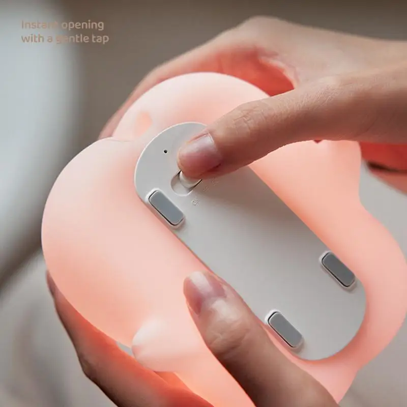 Silikon Nachtlicht Schwein Kinderzimmer Nachtlicht Atmosphäre Nachttisch lampe 3 Level dimmbare wiederauf ladbare Nachttisch Touch Lampe für Kinder