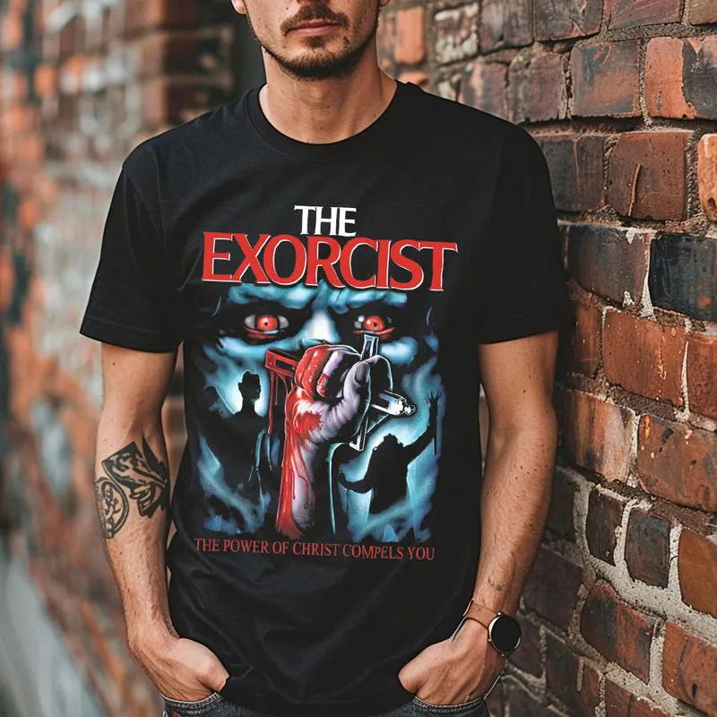 The Exorcist T-Shirt, Vintage Horror Movie Graphic Tee, Classic 70s Cult Film Print Tops , Gothic Halloween Unisex Shirt S-6XL