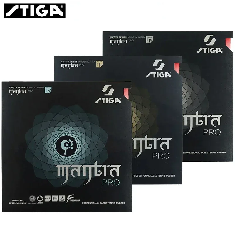 STIGA-MANTRA PRO Table Tennis Rubber, Semi-Hollow Ping Pong Rubber, AstrBalancing, Pro M, H, XH Series, Pimples-in, Offensive