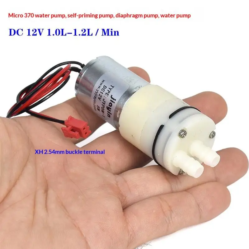 1Pc Self-Priming Suction 370 Mini Diaphragm Water Pump 12V For DIY Dispenser Tea Table Garden Watering Small Pump.