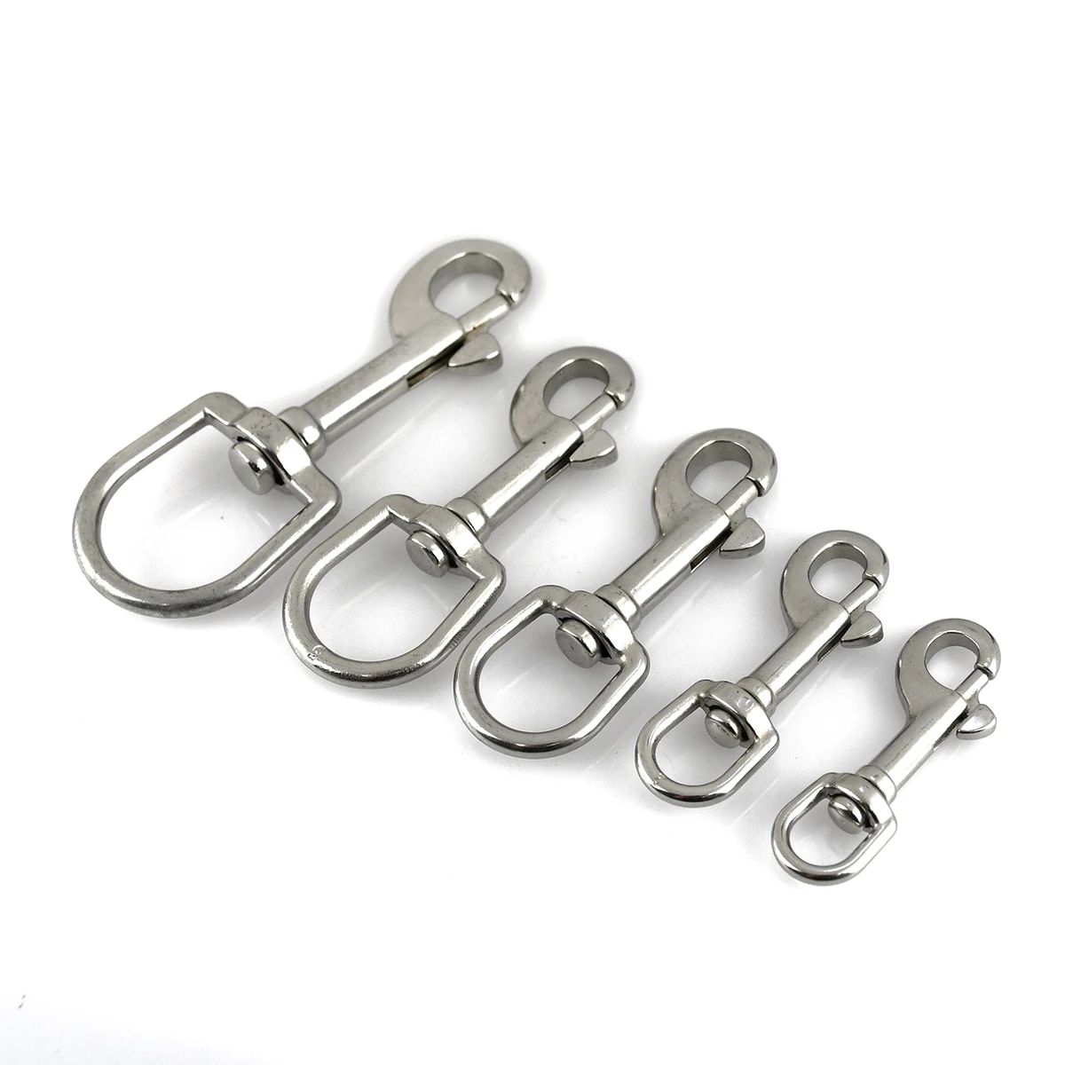 1x Snap Hook Stainless Steel Trigger Swivel Eye Bolt For webbing Leather Craft Bag Strap Belt Clasp Pet Dog Leash Clip Quality