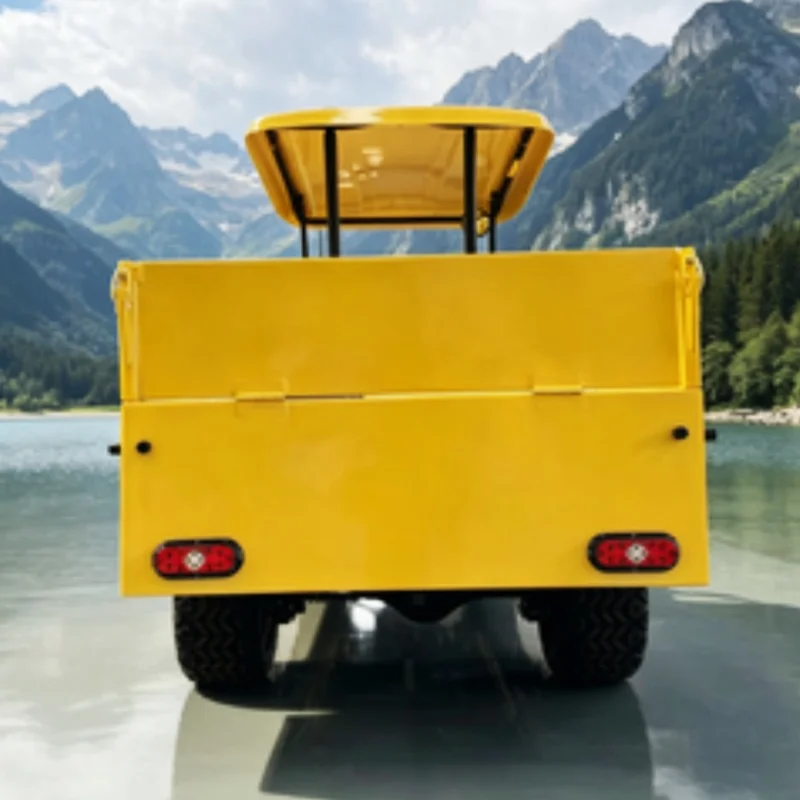 Manufacturers To Export Electric Golf Cart Club Cargo Cart With Off-Road Tires Rear Cargo Box Upholstered Seat