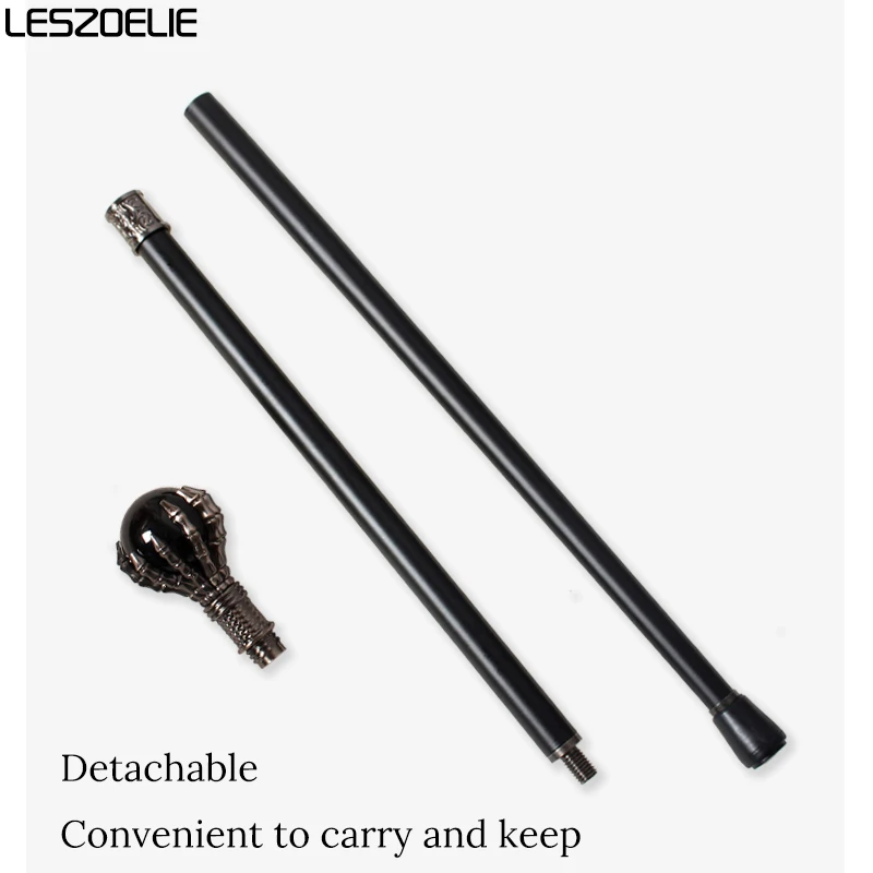 93 см серебряный коготь дракона, черный хрустальный шар, трость для мужчин, темный стиль, модная палка для Хэллоуина, женская вечерние декоративная трость