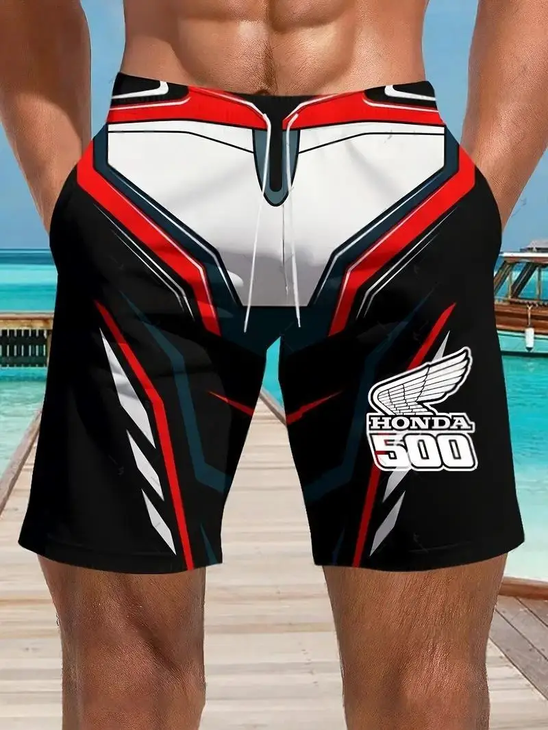 الصيف 3D الطباعة ركوب الدراجات النارية السراويل التجفيف السريع تنفس قصيرة الأكمام الرياضة للرجال والنساء هوندا ركوب السراويل