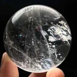 1pc Natural Clear White Crystal Quartz Sphere Ball Specimen Collection Healing