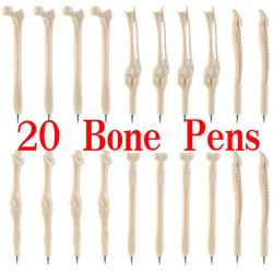 20Pcs Novelty Bone Shape Ballpoint Pens Black Ink Pen Finger Pens Nurse Doctor Pen Stationery Gift Student Gift