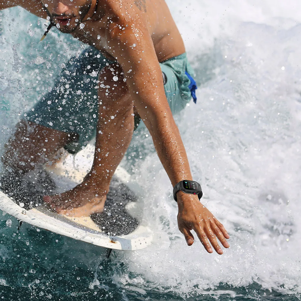 Silicone Waterproof Kit Strap for Apple watch 45mm 44mm 42mm 41mm Sports waterproof strap protective case iwatch 8 7 6 5 4 3 SE