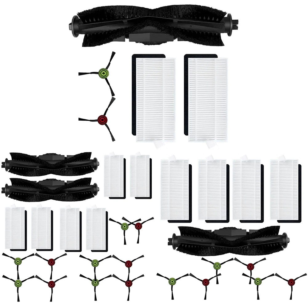 Compatible Parts for Conga Eternal Max Series Includes Main Brush Side Brushes and Filters for Optimal Dirt Removal