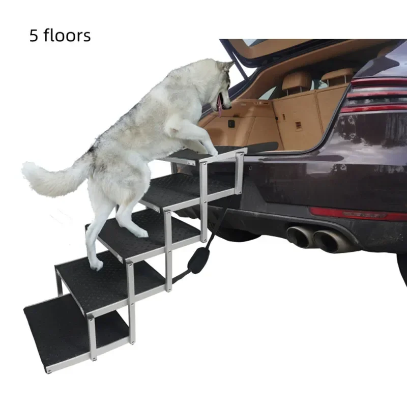 Pet Stairs Dog Climbing Ladder Large Dog Ramp Steps Non-slip Plastic Folding Car Climbing Ladder