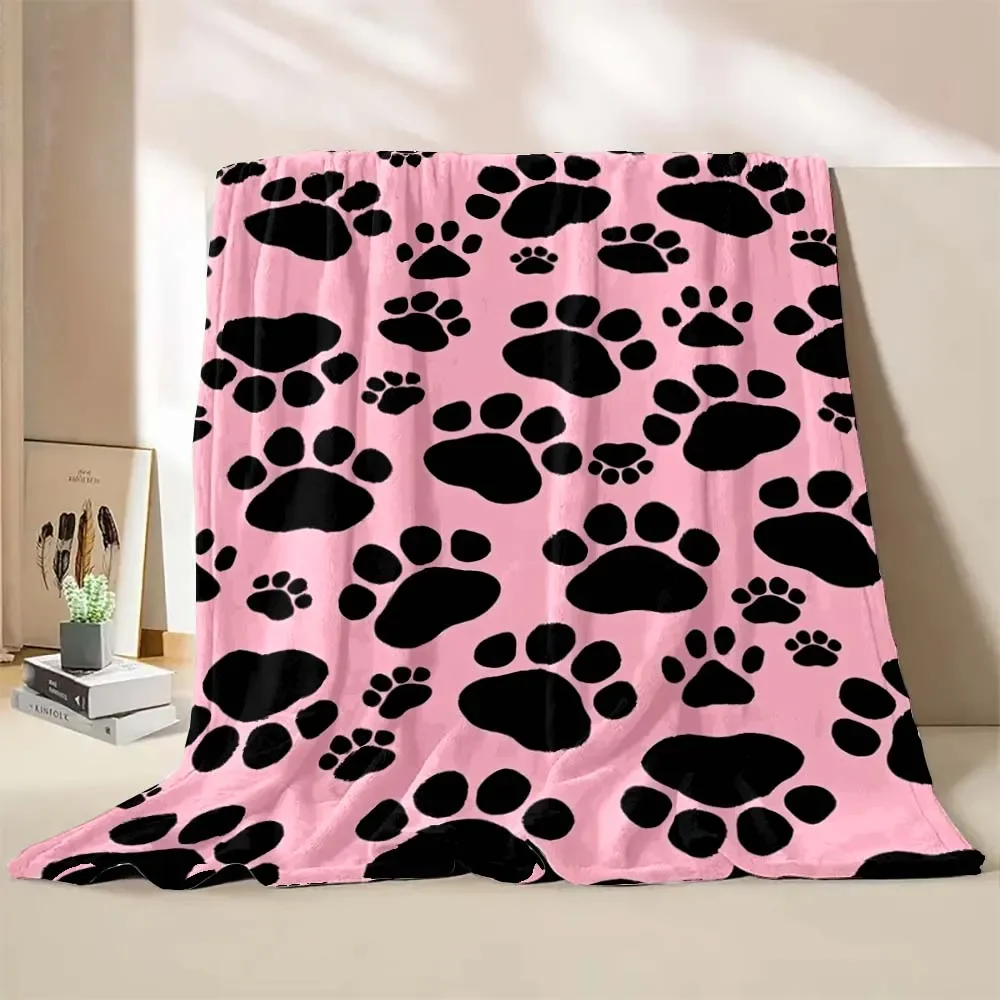 Multi-Size Animal Theme Cute Cat Print Blanket Sofa Blanket Nap Shawl Blanket Optional Durable Machine Washable Easy Clean Gift