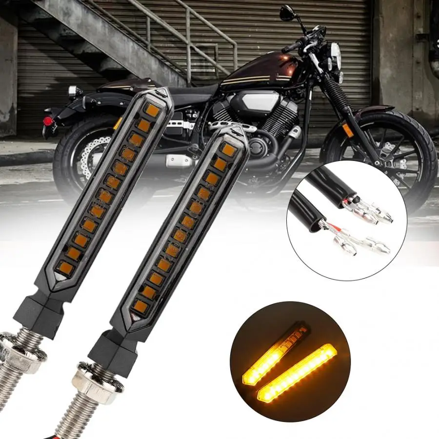 Motorcycle Modification Universal Turn Signal LED Running Horse Running Water Straight Line Turn Signal 12V Turn Signal