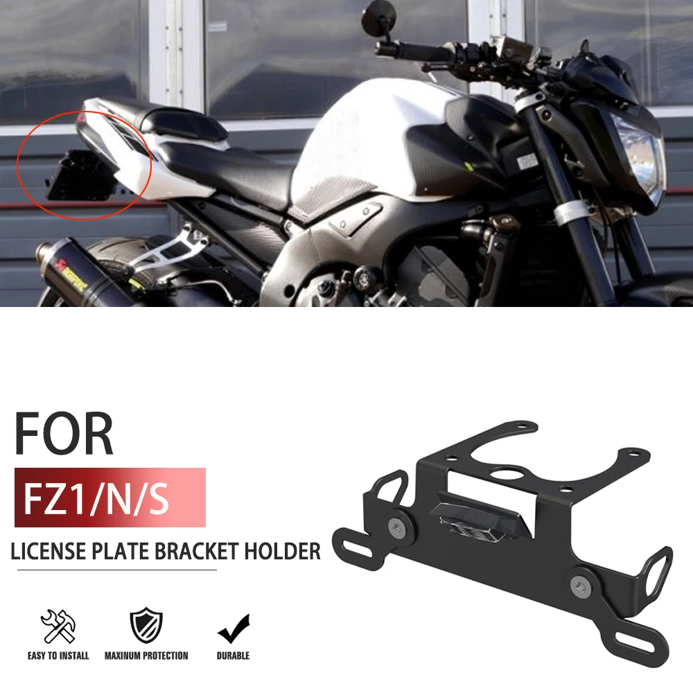 

License Plate Holder LED Light FOR YAMAHA FZ1-S FAZER FZ1-N FZ1N 2006 2007 2008 09 -2012 Motorcycle Tail Tidy Fender Eliminator