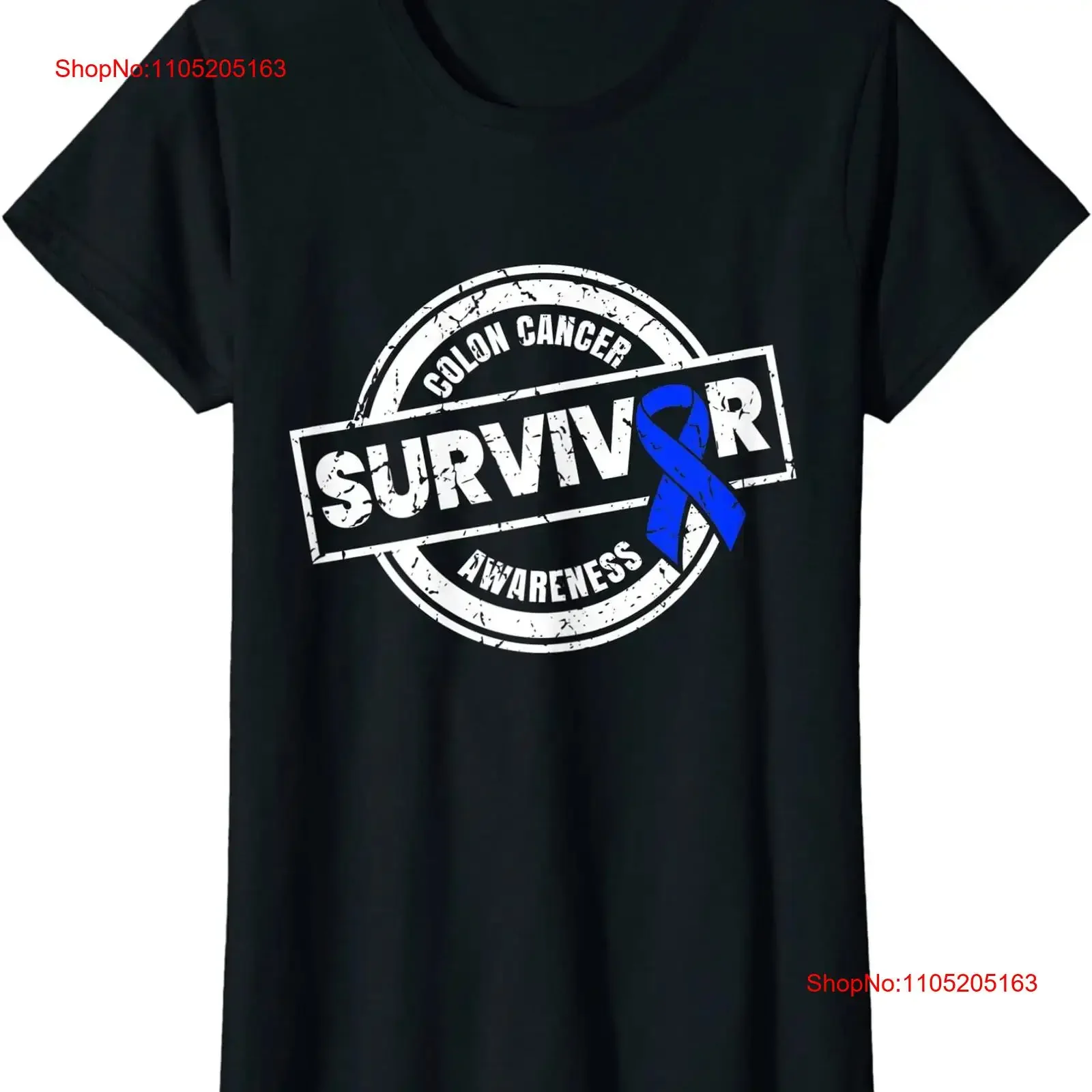 T-shirt col rond pour femme, vintage, délavé, décontracté, élégant, doux, streetwear, confortable, mois de sensibilisation au cancer du côlon
