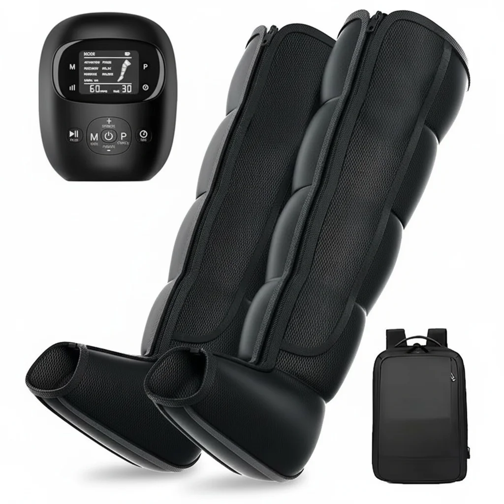

Compression Boots, 5 Chambers Digital Leg Massager, Air Compression Recovery, Pressotherapy, Lymphatic Drainage, Muscle Recovery