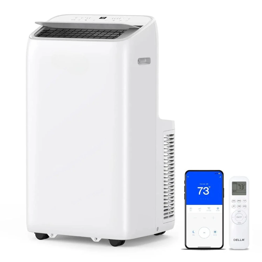 

14000 BTU Ultra Quiet Inverter Portable Air Conditioner Works with Alexa Cools Up To 450 Sq. Ft. Smart Wifi, Customized