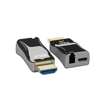 Mini 4K HDMI Fiber Genişletici, 300m'ye kadar HDMI1.4a / 2.0 Fiber Optik Alıcı-Verici Üzerinden,4K@30HZ/60Hz HDMI Fiber Dönüştürücü, Çok Modlu