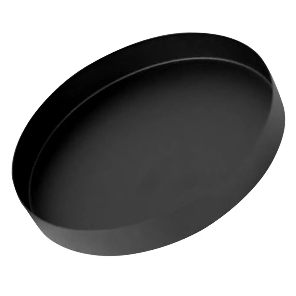 

Stainless Steel Round Tray Desktop Storage Organizer Fruit Plate Home Decorative Serving Dish Black Decorative Tray
