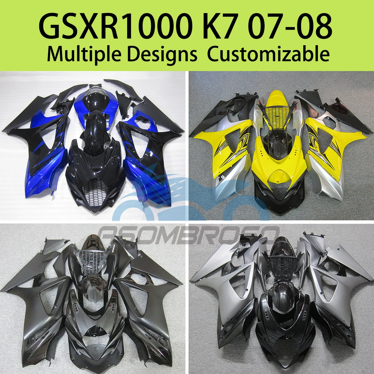 Injection Fairings GSXR 1000 07 08 Motorcycle Customized Prime Fairing Kit for SUZUKI GSXR1000 2007 2008