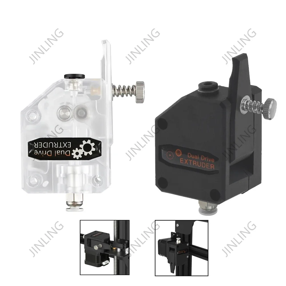 Twotrees 3D Printer Parts MK8 CR10 Clone Dual Drive Gear Extruder Upgrade Bowden Direct Extruder 1.75mm TPU Flexible Filament