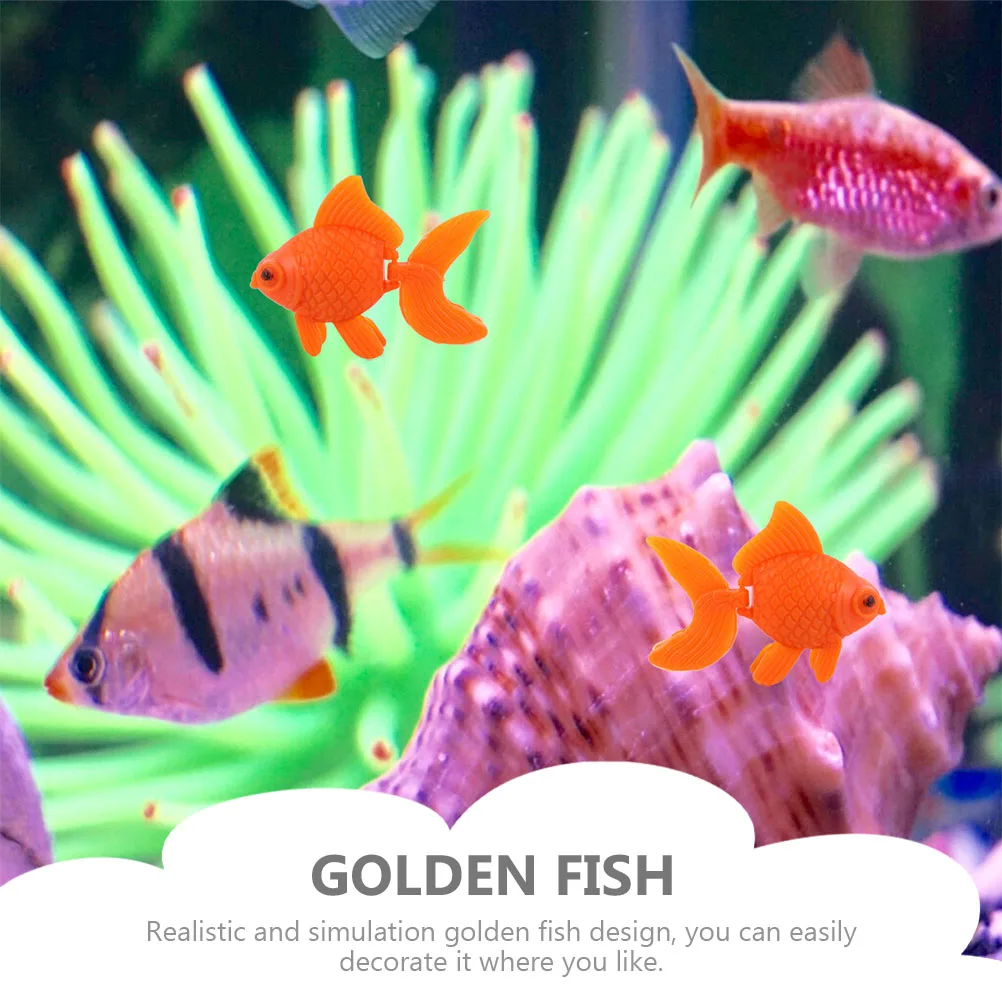 

50Pcs Simulation Goldfish Fish Tank Decorations Realistic Aquarium Decor Lifelong Durable Small Goldfish Figurines Lifelike