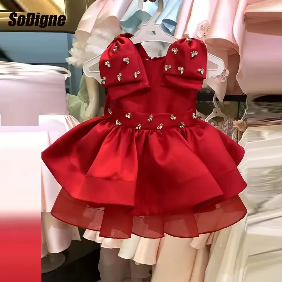 robe-a-fleurs-rouge-personnalisee-pour-filles-en-satin-longueur-aux-genoux-scintillante-avec-nœud-jolie-robe-de-fete-d'anniversaire-pour-bebe-fille