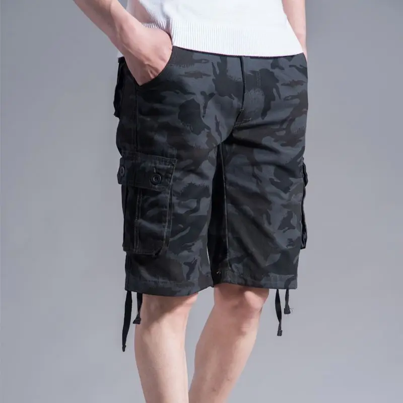 

Men's Camouflage Cargo Shorts Loose Fit Multi Pocket Outdoor Tactical Shorts Casual Summer Bermuda Shorts for Hiking Fishing