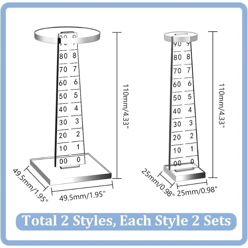 2Pcs Flying Miniatures Combat Riser Acrylic Flight Stands DND Flying Platforms Flyer Risers for Tabletop Games Clear