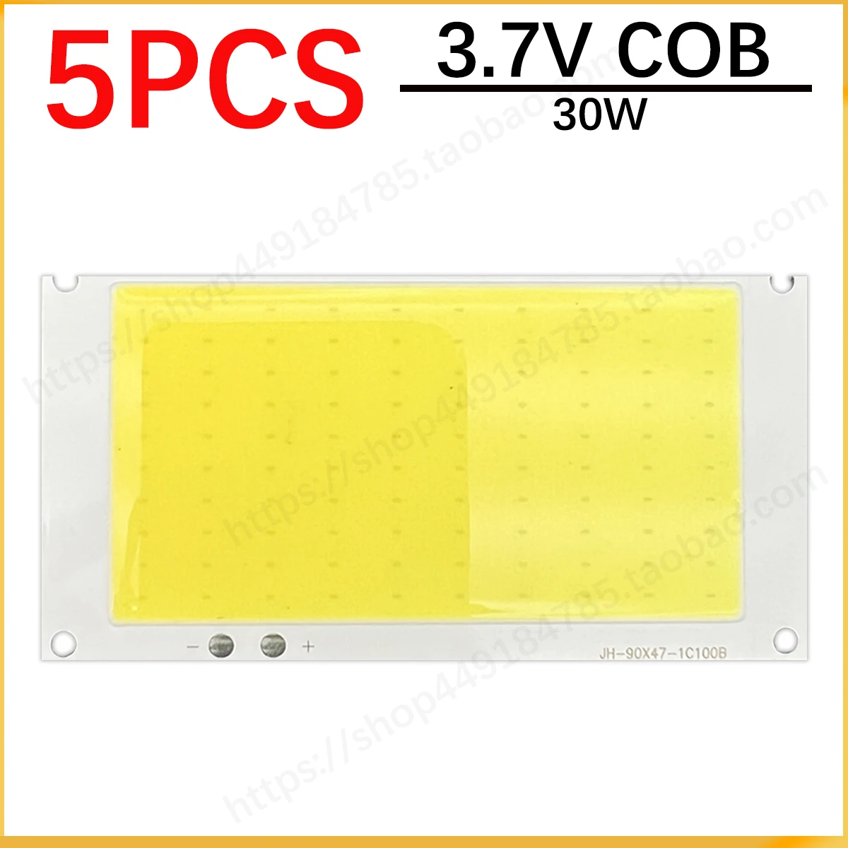 

С ​ Сверхъяркие светодиодные чипы для солнечных панелей 30 Вт, 6500K, холодный белый свет, 3.7V, COB, 90*47 мм, тонкие световые чипы для DIY-светильников