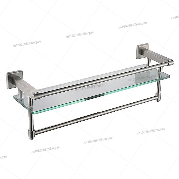 

Stainless Steel Glass Shelf Bathroom Accessories Luxury Bath Rack