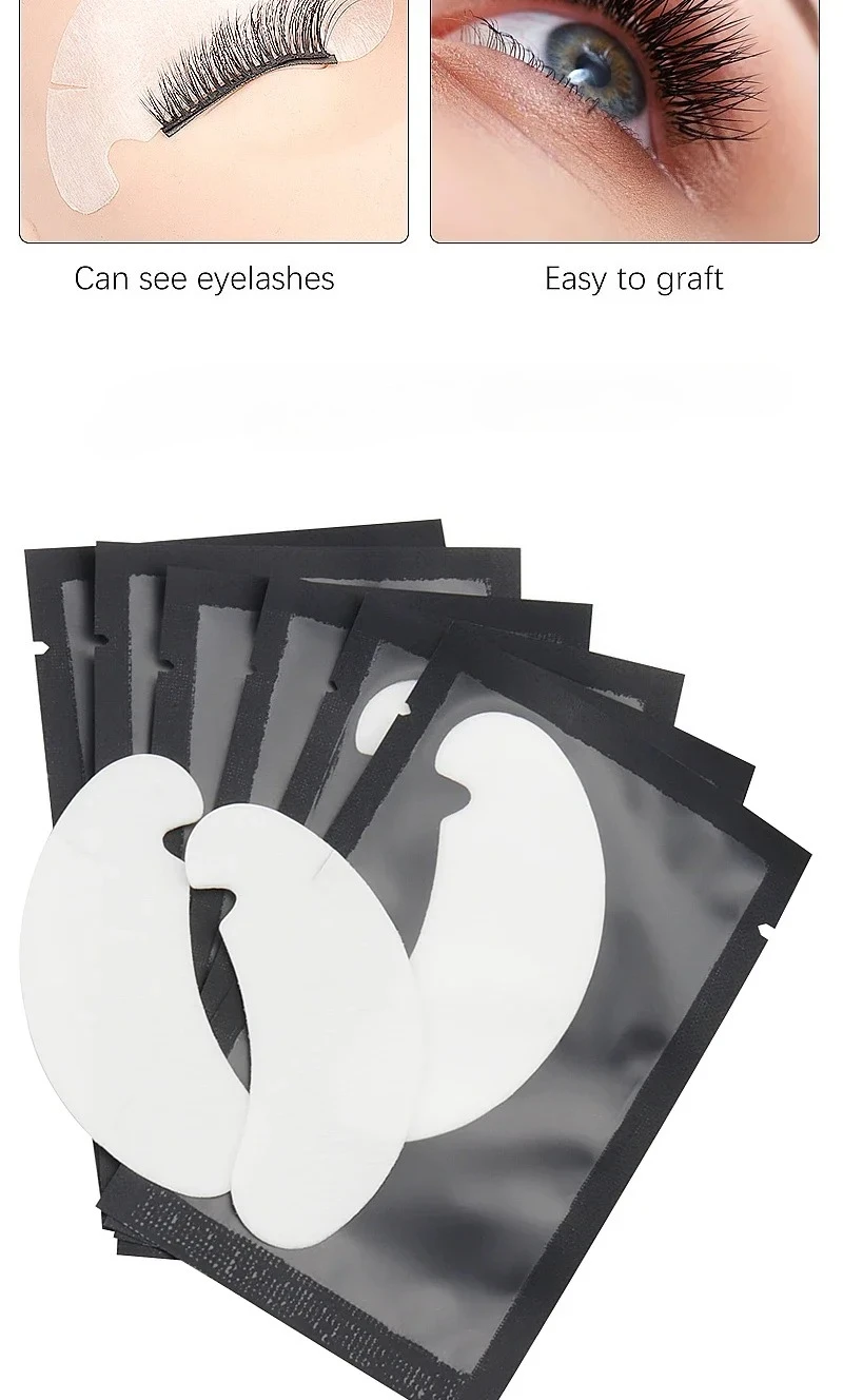 50/100/200 paia di cerotti per gli occhi estensione delle ciglia sotto i cuscinetti per gli occhi trucco ciglia punta patch adesivi cuscinetti per forniture per estensione ciglia