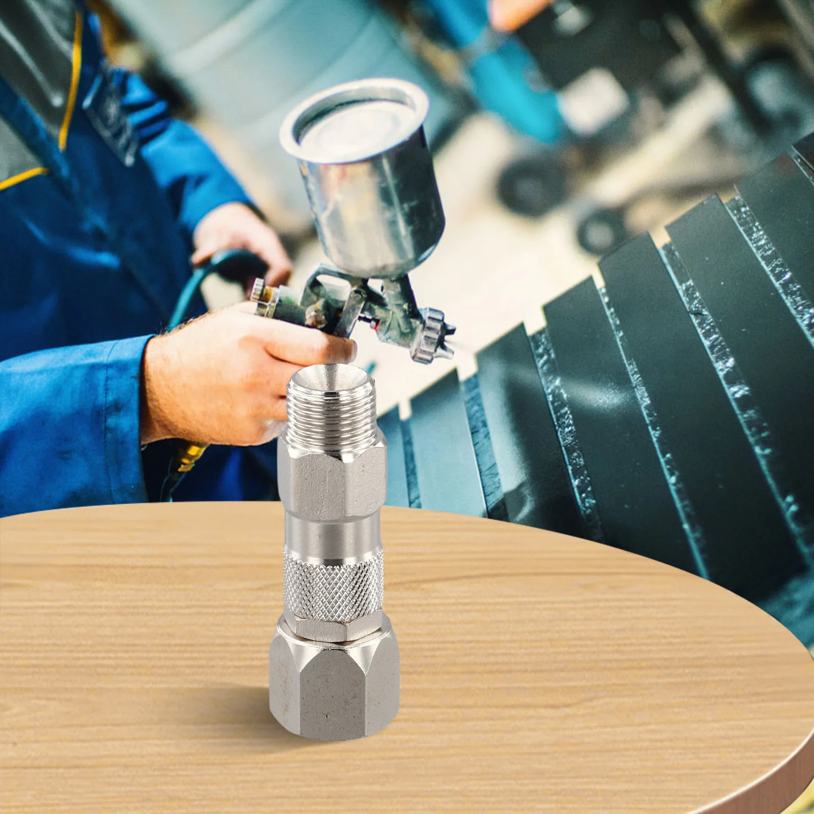 High Pressure Hose Swivel Joint Connector For Painting Projects Easy Connection Fatigue-reducing Design For Airless Sprayer