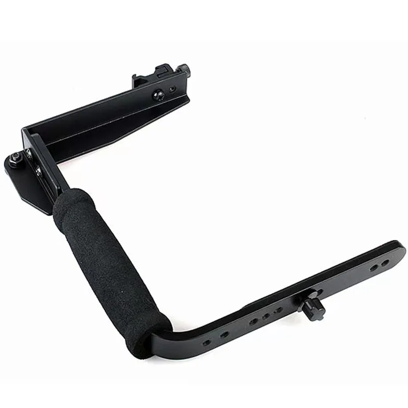 U-shaped Reversible Rotating Flash Bracket Video Handle Handheld Stabilizer Grip Rotatable for Camera Camcorder Mini DV DSLR SLR