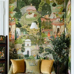 Custom wallpaper Southeast Asian Peacock restaurant art wallpaper Forest Plant Animals mural living room bedroom decoration wall