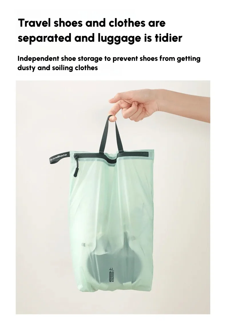 Wasserdichte Reisehandtasche, Aufbewahrungstasche, leichter Kleidungs-Organizer, Reißverschlusstasche für Toilettenartikel, Socken, Unterwäsche, Gepäck – Detail 3