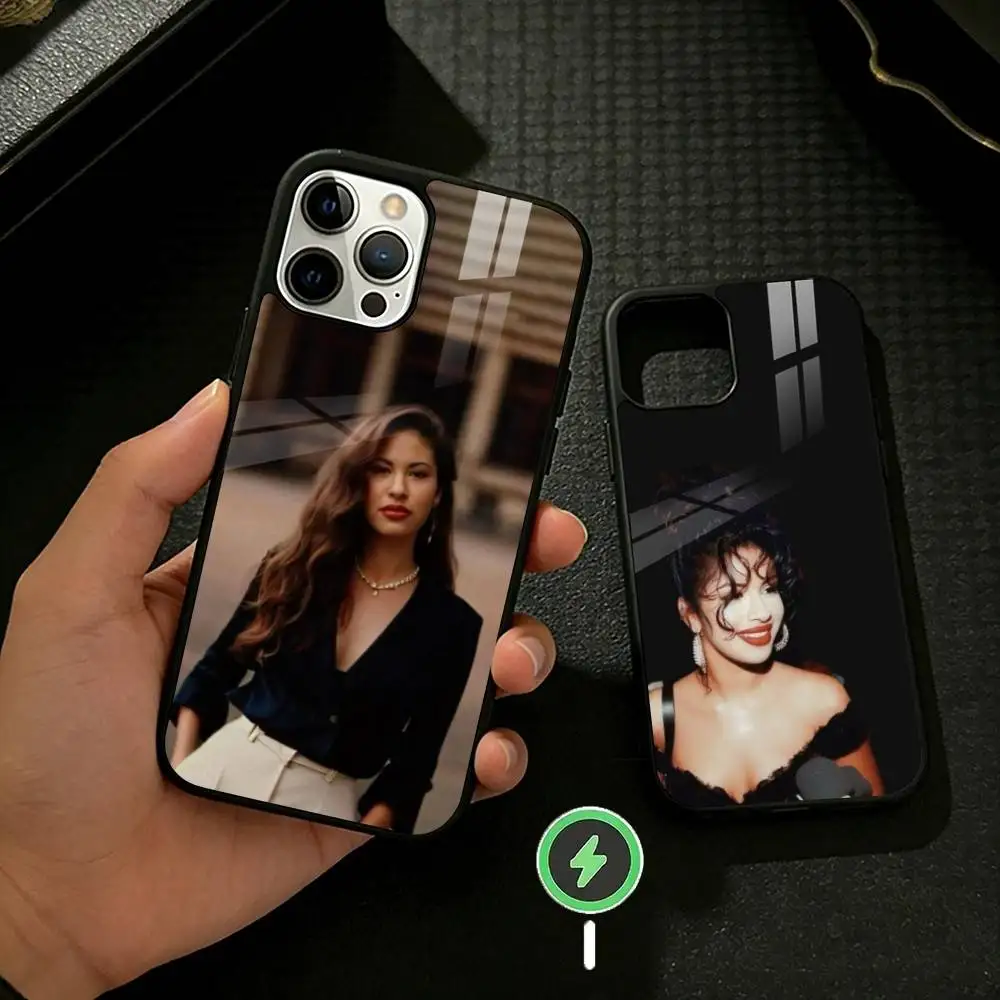 Singer Selena Quintanilla Phone Case For iPhone 17 16 15 14 13 12 Pro Max Plus for Mirror Wireless Magnetic Cover