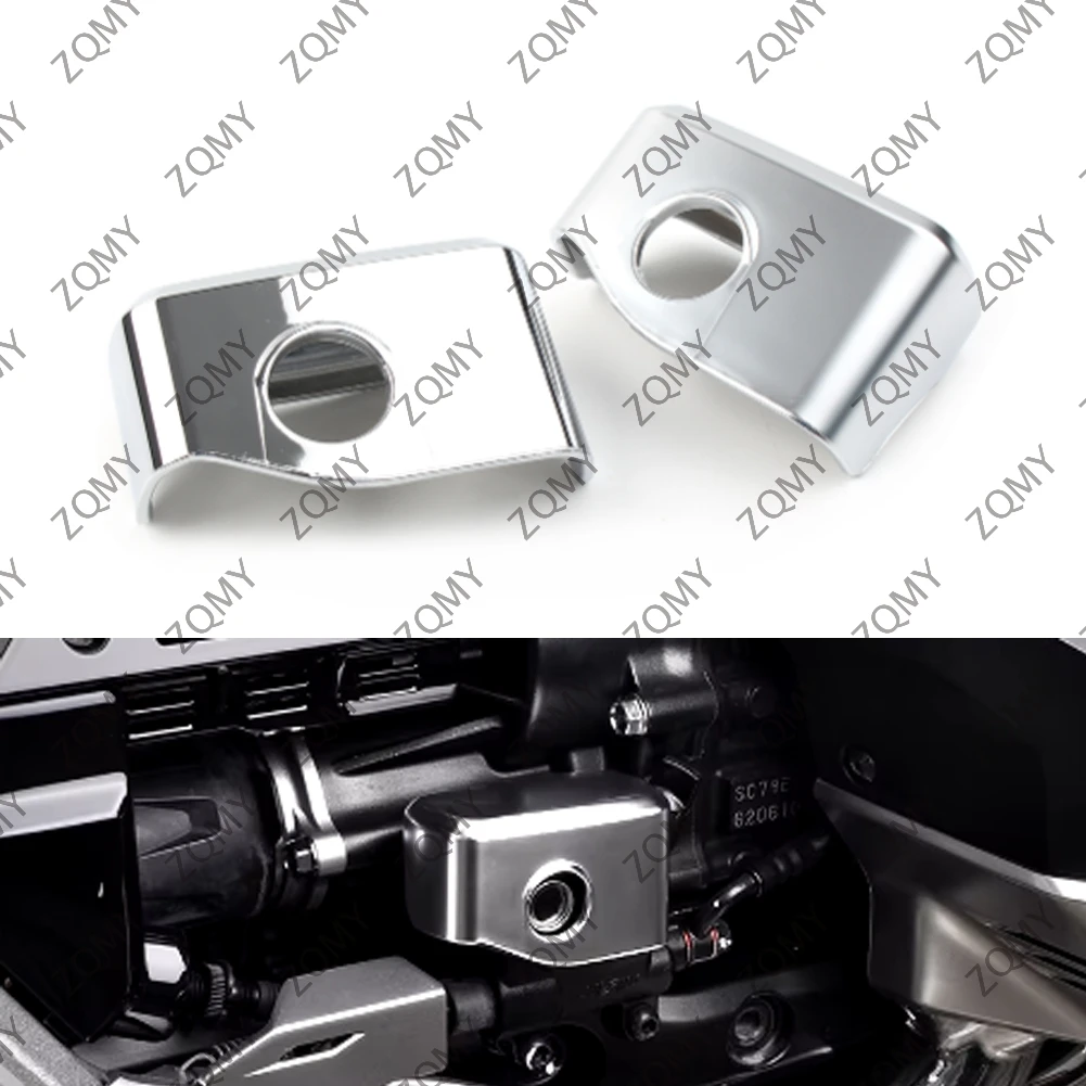 1Pcs Motorcycle Rear Brake Master Cylinder Decorative Cover For Honda Gold Wing GL1800 2018 2019 2020 2021 ABS Plastic Chrome