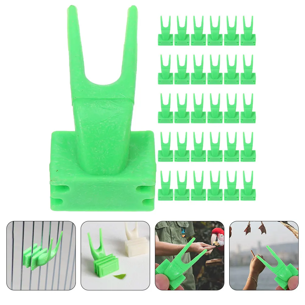 

50pcs Bird Parrot Fruit Skewer Vegetable Holder Cage Feeder Fork Food Holding Tool For Small Birds Pet Supplies Birdcage