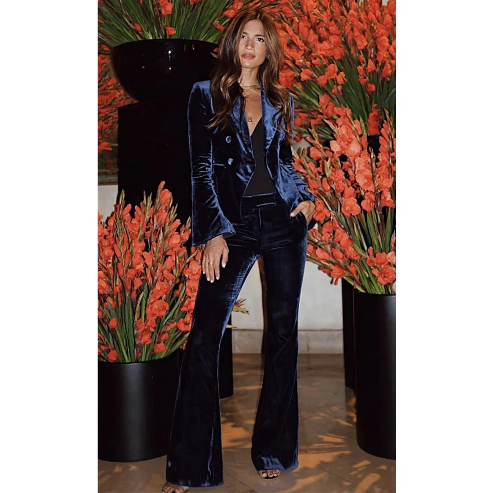 

Women's Two Piece Suit Two Pieces Formal Woman Elegant Women's Suits Slim Fit Bell-bottoms Fashionable Design Suit Womens Set