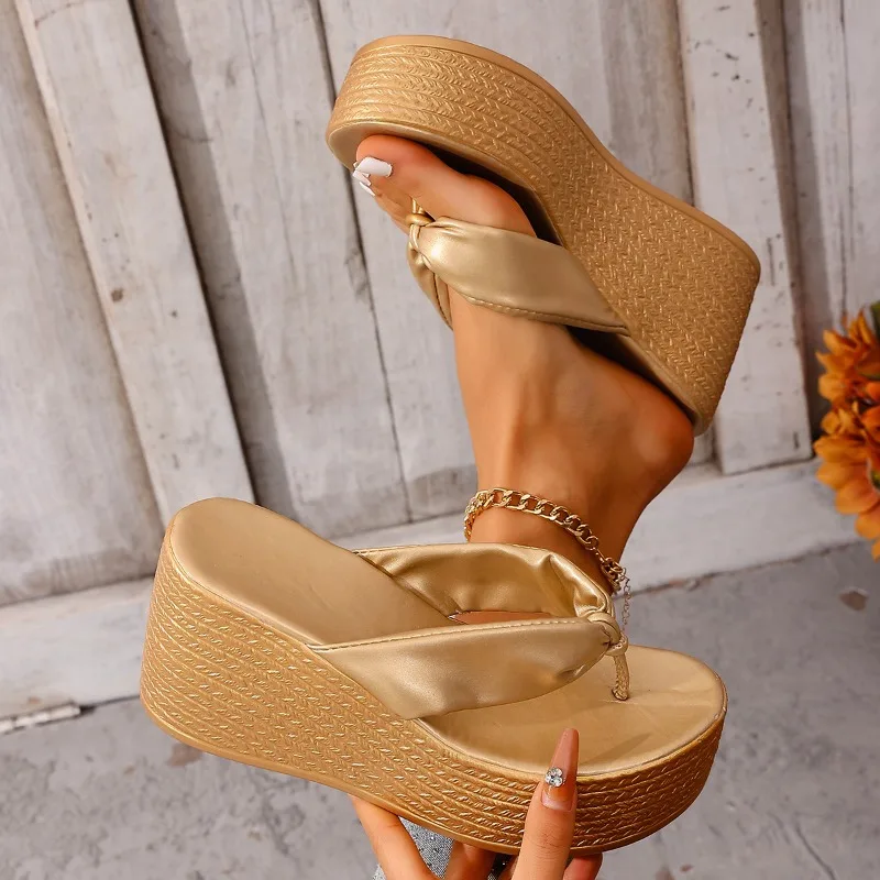 

Women Slippers Summer New Outdoor Beach Sandals Comfortable Shallow Wedges Shoes Women Designer Casual Slippers Slides Women